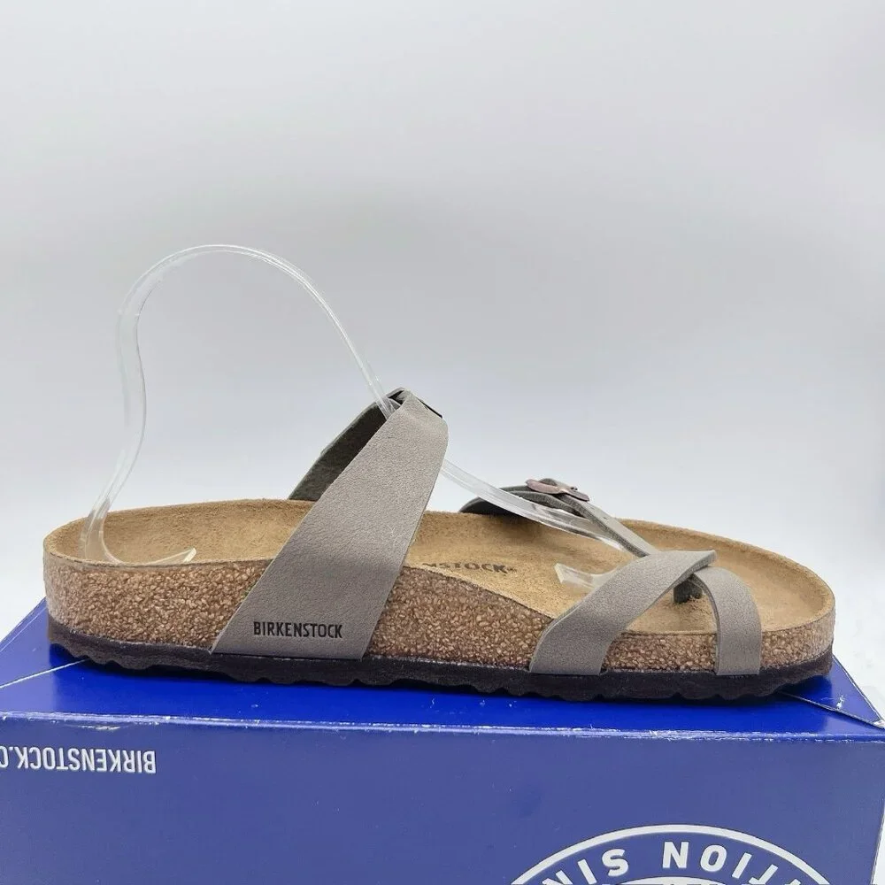 Birkenstock Mayari Birko-Flor Sandals Stone Birkibuc Mens EU 42 US 9- 9.5 R - Picture 8 of 12